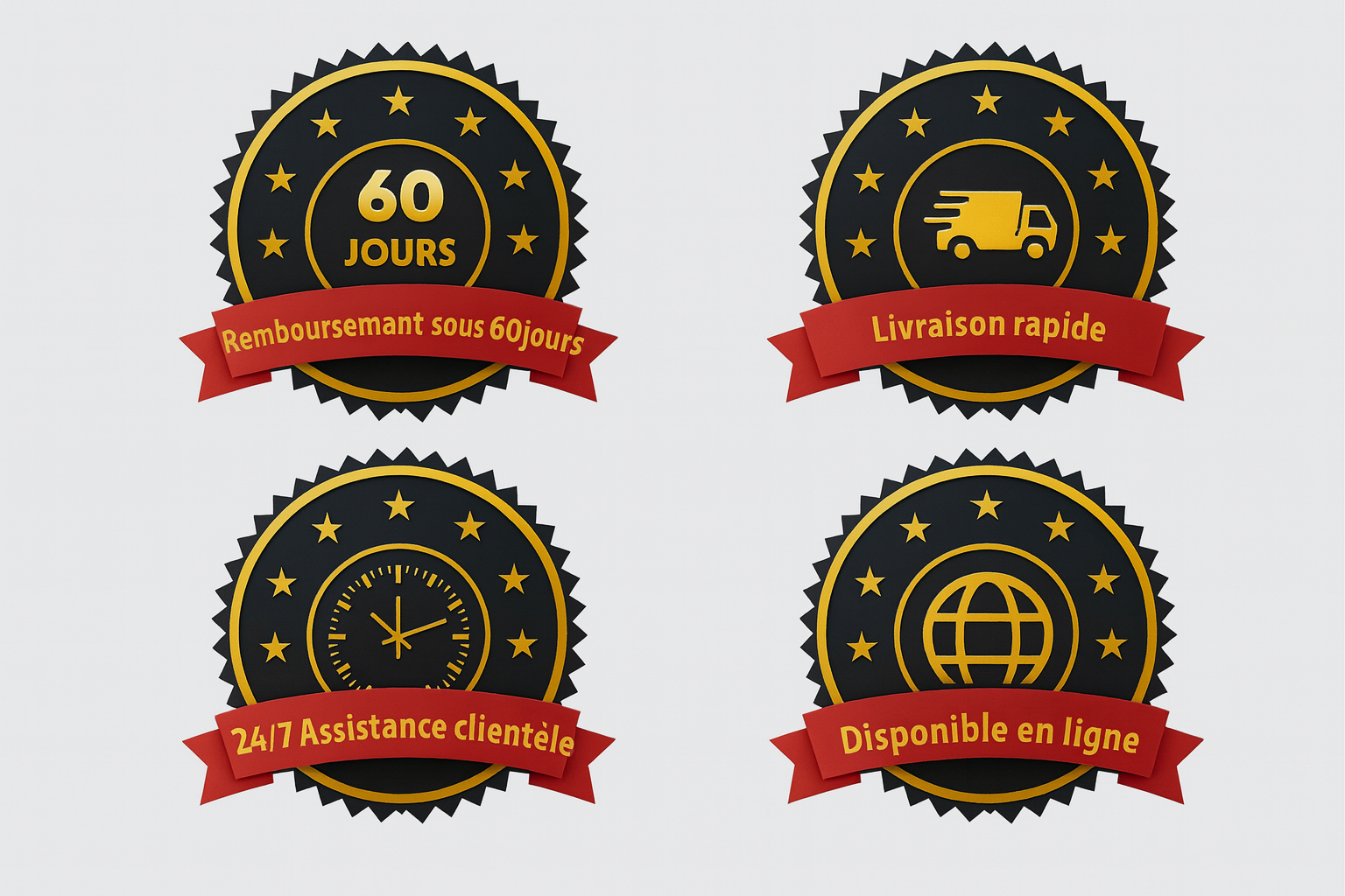 4 badges FR C SM